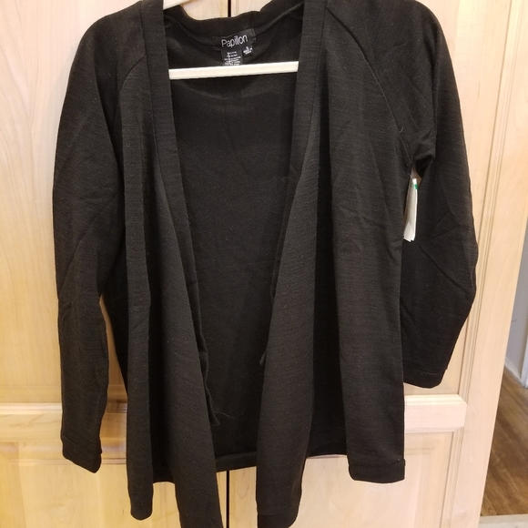 Papillon Cardigan Sweater SZ S NWT Black - Picture 1 of 5